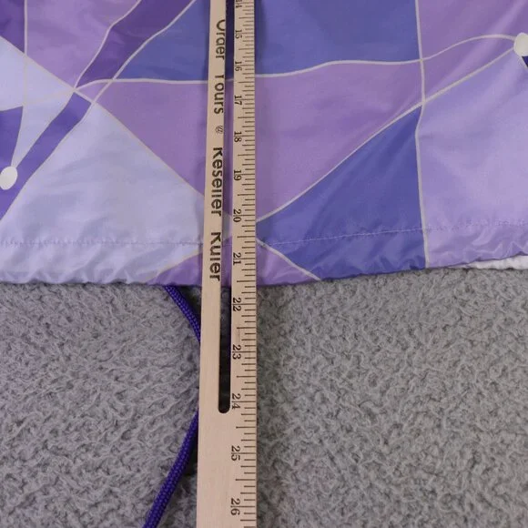 Disney Parks Tomorrowland Jacket Womens Small Purple Hooded Windbreaker - Picture 11 of 13